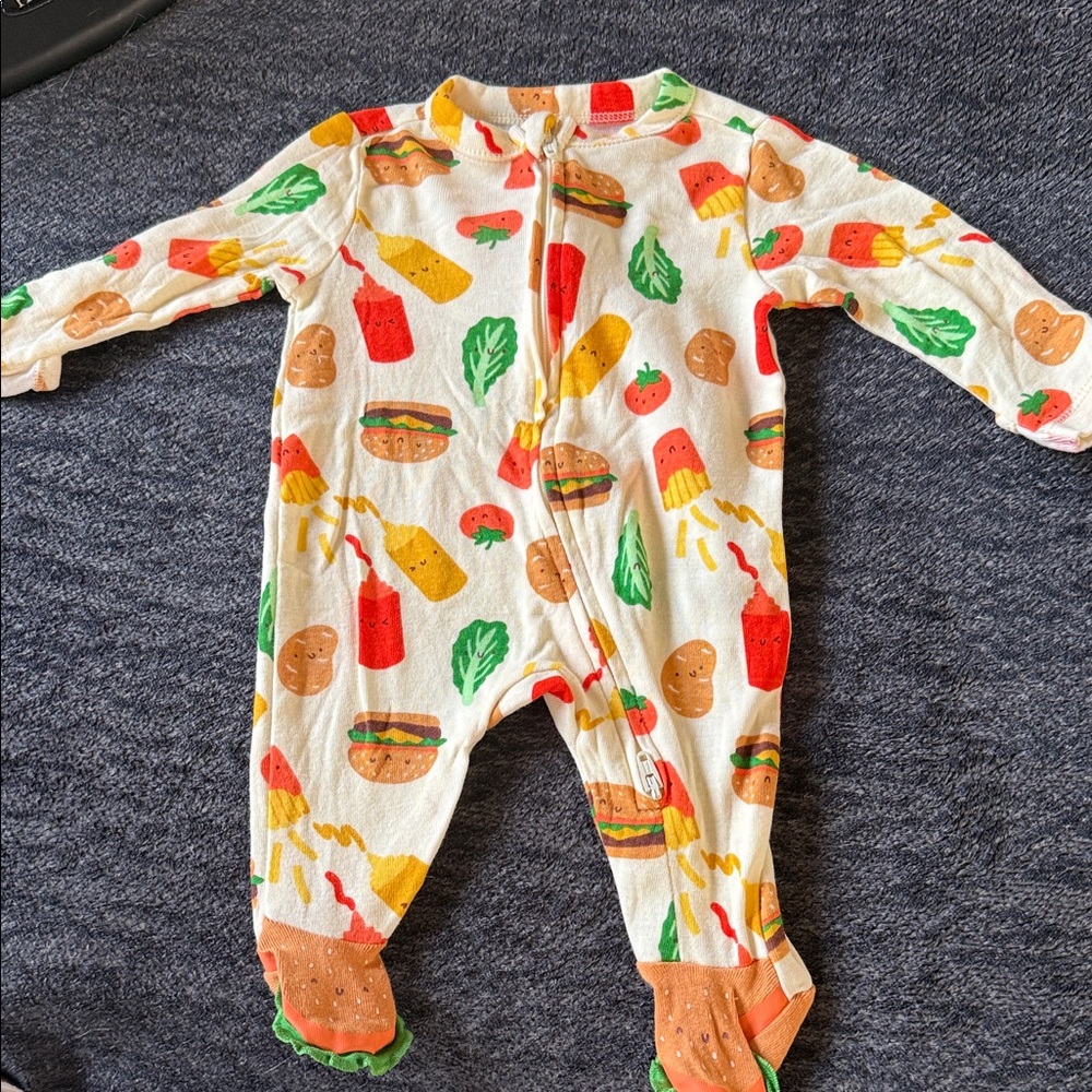 Old Navy Cream Food Print Kids Footie